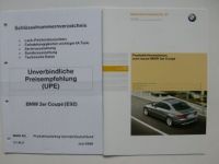 BMW 3er Coupe E92 Vorstellungsmappe Maßnahmenpaket intern