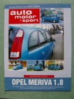 AMS 7/2006 Opel Meriva 1.8 Dauertest Sonderdruck