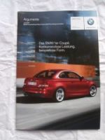 BMW 1er Coupé E82 Argumente Juli 2007 Rarität intern